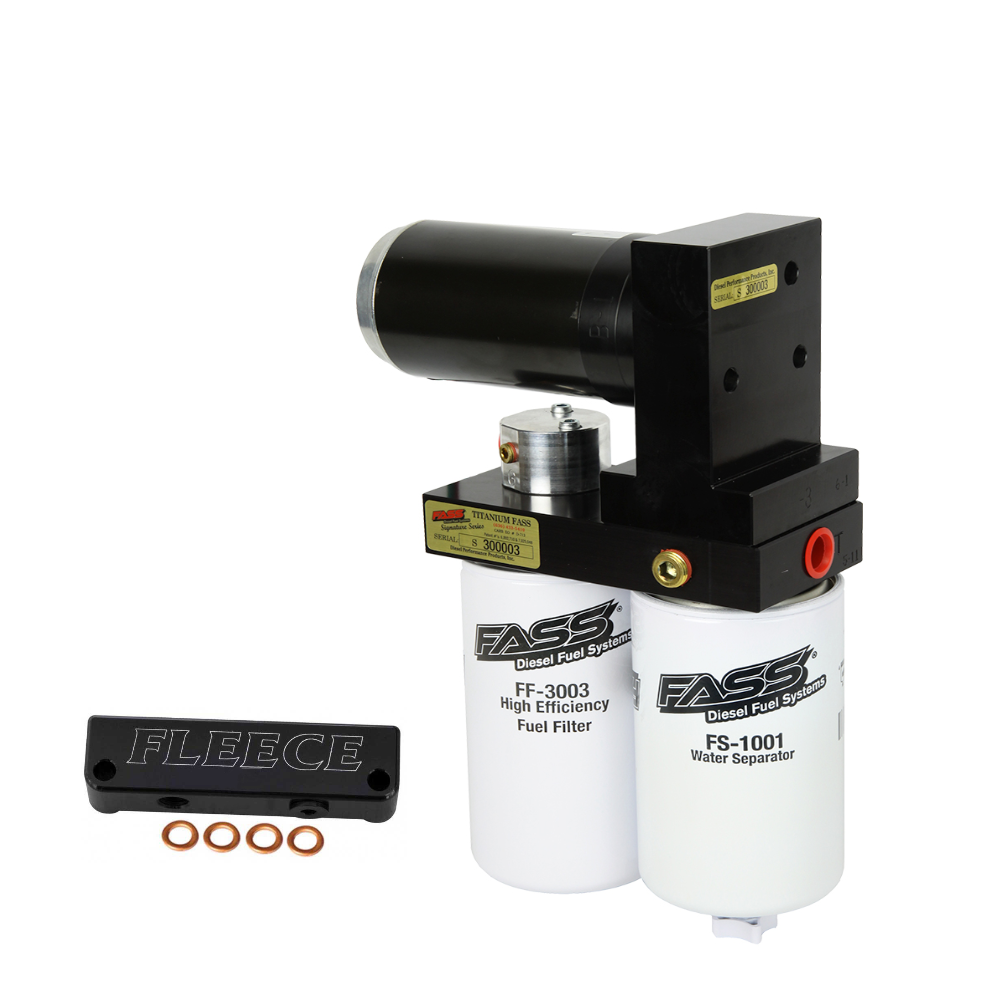 FASS Titanium 290GPH Lift Pump & Fleece Fuel Filter Delete For 2010