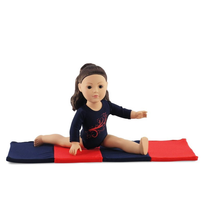 18 Inch Doll Clothes/Clothing Leotard Outfit with Gymnastics Tumbling Mat l Fits