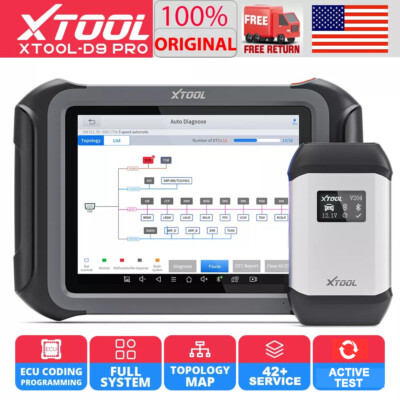USED XTOOL D9PRO Car OBD2 Bidirectional All System Diagnostic CANFD Coding Tool