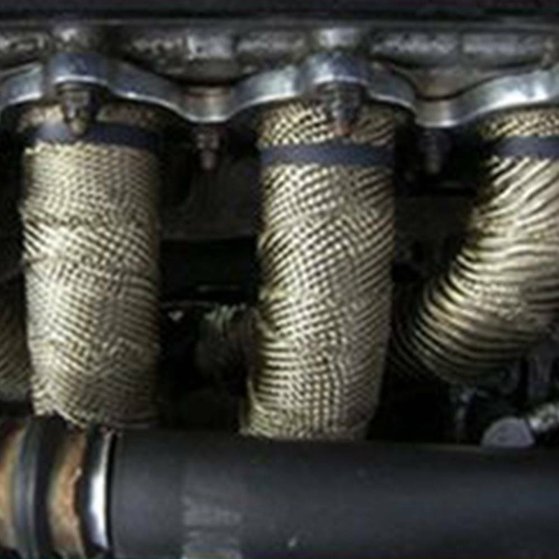 10M BROWN HEAT WRAP EXHAUST MANIFOLD DOWNPIPE 10 CABLE TIES 30cm 1000