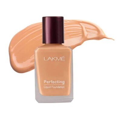 Lakme Perfecting Liquid Foundation, Shell, Waterproof Full Coverage Long Lasting