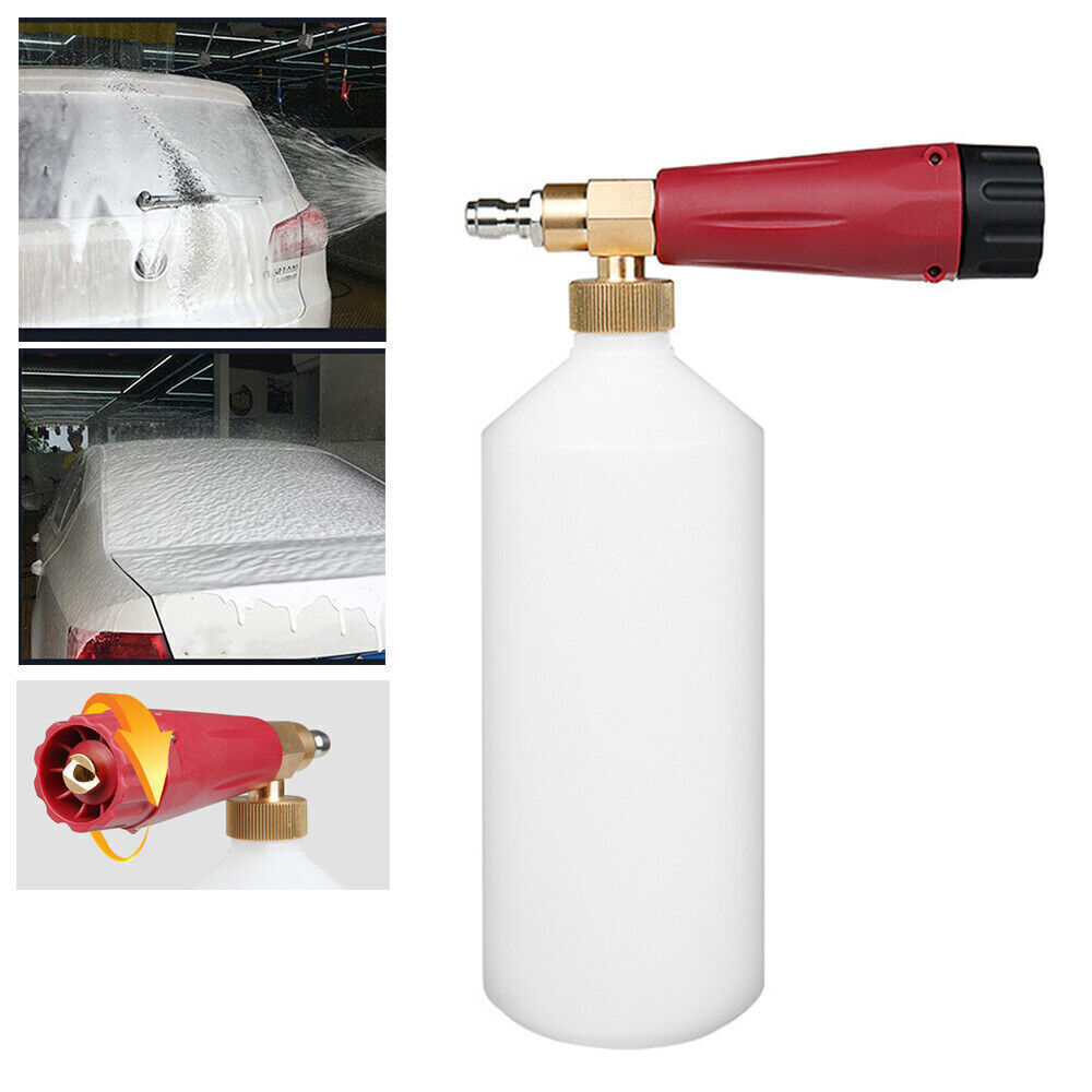 High Pressure Car Washer Snow Foam Lance Cannon Soap Bottle 1L Sprayer Gun 1/4"