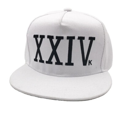XXIVk 24K White Baseball Cap Bruno Mars Hat 24 K Magic XXIV K Embroidered Gift