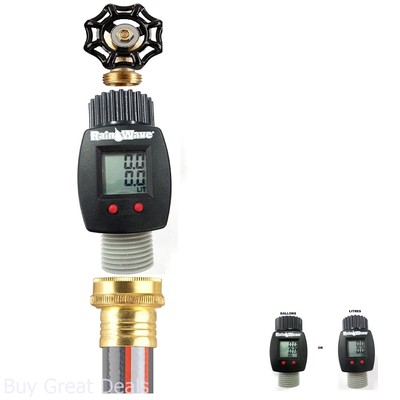 Timer Digital Electronic Water Flow Meter Automatic Garden Save Gallon Litre New