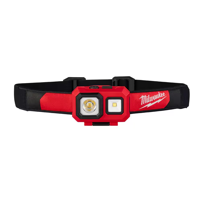 Milwaukee Headlamp 450 Lumens Spot Flood LED Hard Hat Light AAA Battery Powered