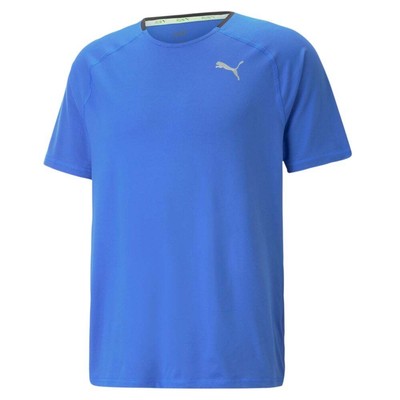 

Спортивная футболка Puma Run Cloudspun с круглым вырезом и коротким рукавом, мужские синие повседневные топы, Синий, Puma Run Cloudspun Crew Neck Short Sleeve Athletic T-Shirt