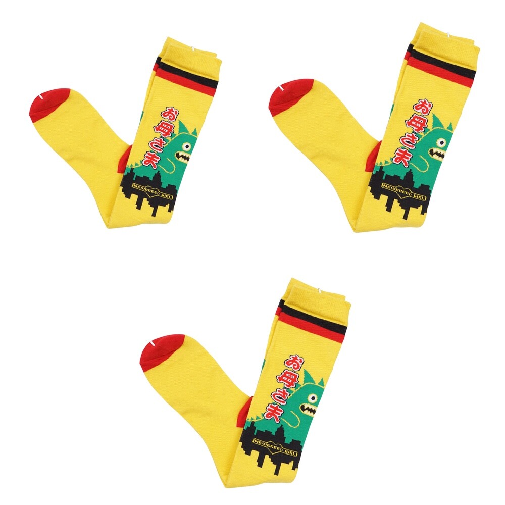 

ЖЕНСКИЕ НОСКИ TOKZILLA, 3 ПАРЫ, КОМБО, ОДИН РАЗМЕР ПОДХОДИТ ВСЕМ, Yellow