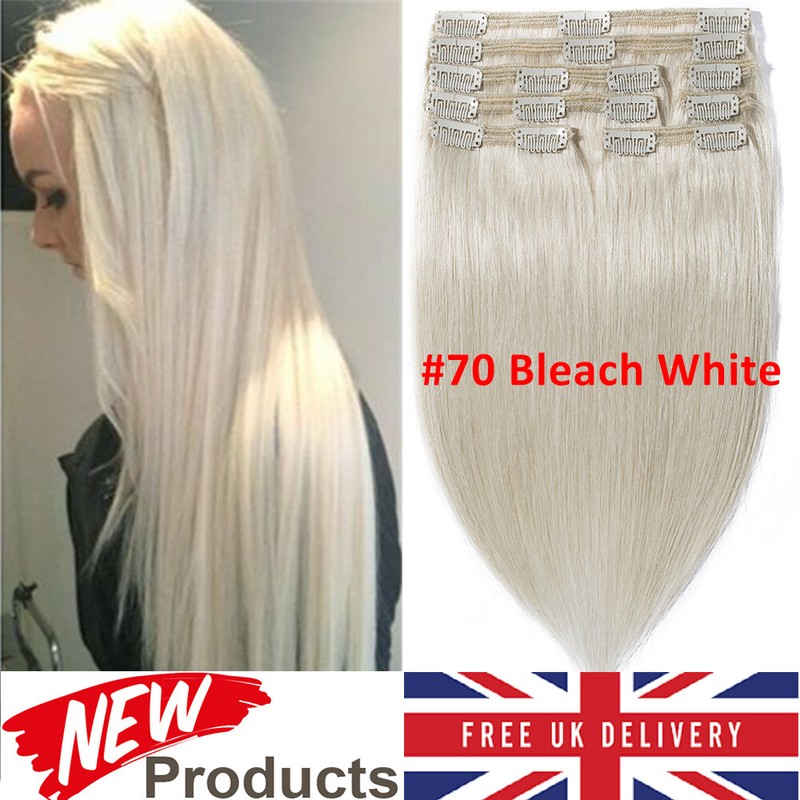 Russian Thick 170gr Clip In Remy Human Hair Extensions Full Head
