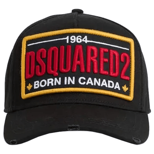 Pre-owned Dsquared2 Distressed Black Cap