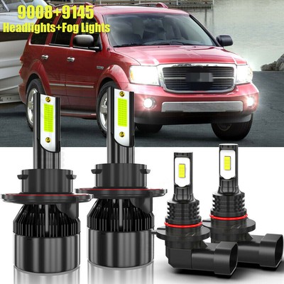 4x LED Headlight Bulbs Conversion Kit Super Bright For Dodge Durango 2004-2009
