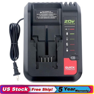 20V MAX Rapid Battery Charger PCC692L for Porter Cable 20 Volt Lithium Battery
