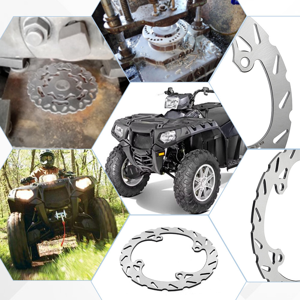 Front Rear Brake Disc Rotors Pads for Polaris Sportsman 550 850 XP EFI 4x4 09-13