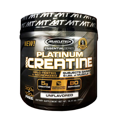 MuscleTech Platinum 100% Creatine Monohydrate 400g Powder - 