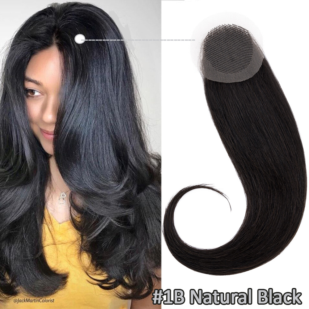 Lace Coverup Hair Patches Pieces Remy Human Hair Topper Tape for Loss