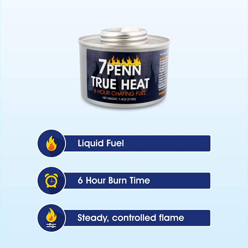 7Penn Liquid Safety Fuel True Heat 6 Hour Cooking 12-Pack & FREE Lid Opener – Fo