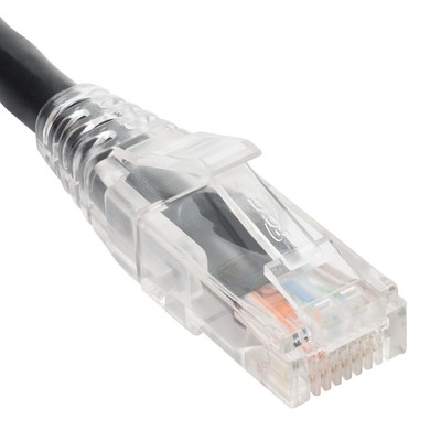 Icc Cat6 Patch Cord 3ft Black with Clear Boot