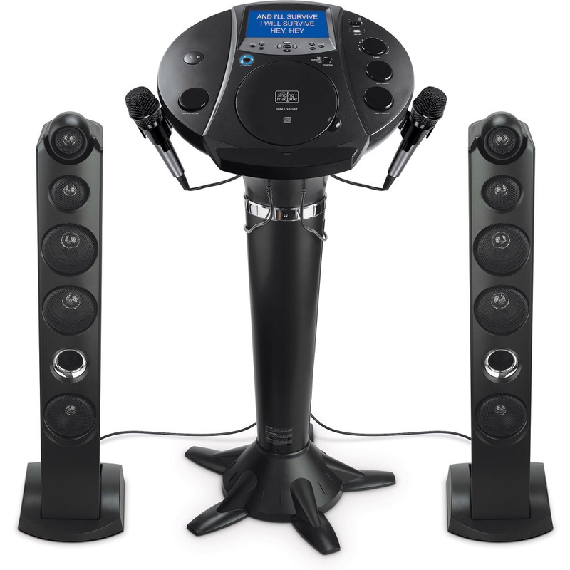 Singing Machine ISM1030BT Bluetooth Pedestal Karaoke System with Resting Tablet
