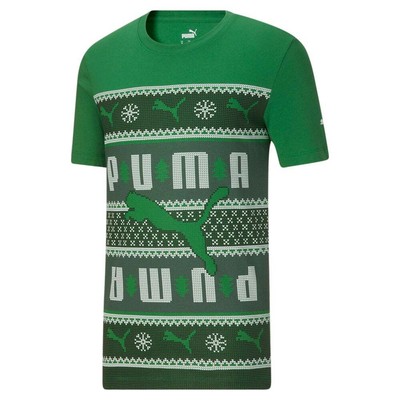 

Puma Ugly Sweater Crew Neck Short Sleeve TShirt Mens Size  Casual 672834-86, Зеленый, Puma Ugly Sweater Crew Neck Short Sleeve TShirt