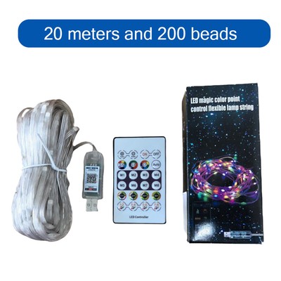 20/50/200LED Smart Rainbow Permanent Outdoor String Fairy Lights USB APP Contrrg