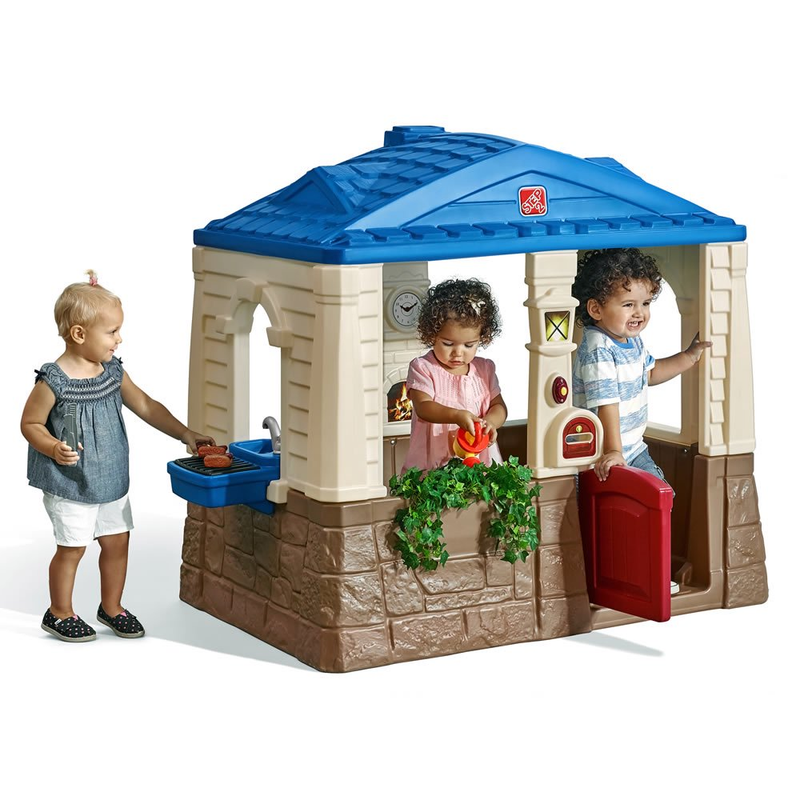New Outdoor Playhouse for Kids Step2 Neat Tidy Cottage Blue 