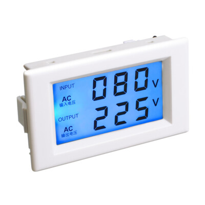 Voltage Stabilizer Transformer AC80-500V Dual AC Voltmeter HD LCD Display Panel