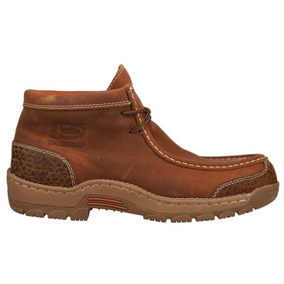 Justin Original Workboots Crafton Waterproof Moc Toe Work Mens Brown Work Safet