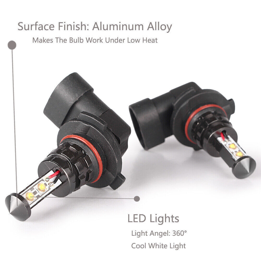 2PCS LED Driving Fog Light Bulbs White Lamp Car H10 40W 6000K 1600LM