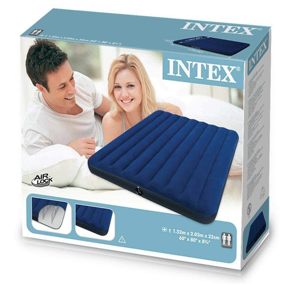 Intex Materasso Matrimoniale Gonfiabile 152 x 203 x 22 cm
