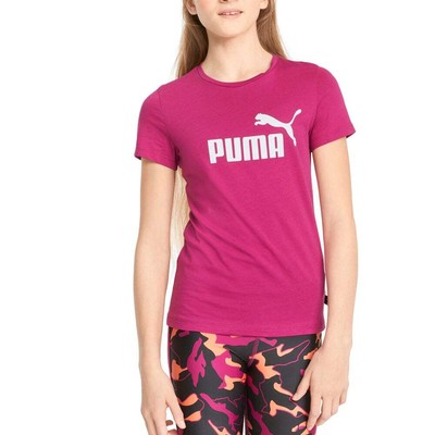 

Футболка с круглым вырезом и короткими рукавами Puma Ess с логотипом для девочек, размер , спортивный костюм, повседневная одежда, Фиолетовый, Puma Ess Logo Crew Neck Short Sleeve T-Shirt Youth