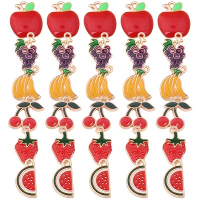 30pcs Fruit Pendant Jewelry Decorative Pendant Pendant For Diy Exquisite Pendant