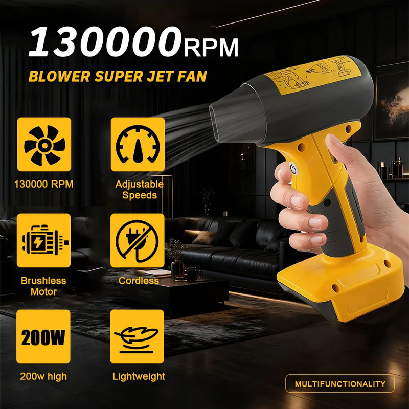 Portable Turbo Fan Violent Fan Brushless Motor 130000 RPM High-Speed Household A