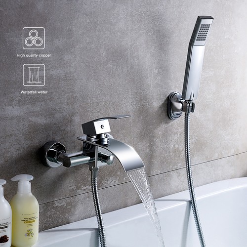 Kinse Schwarz Badewannenarmatur 5 Loch Armatur Fur Badewanne Wasserhahn Wasserfall Wannenbatterie Fur Den Wannenrand Badinstallation Dusch Badewannenarmaturen Ayurvedanetworkbhu Com