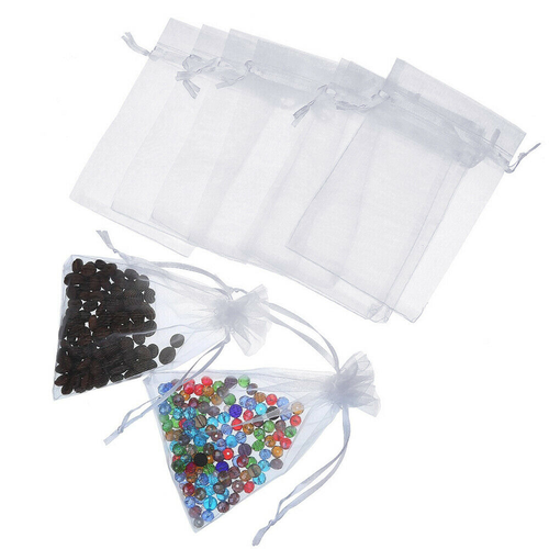 100/200pcs Organza Wedding Party Favor Gift Sheer Candy Bag Jewelry Pouches 3x4"