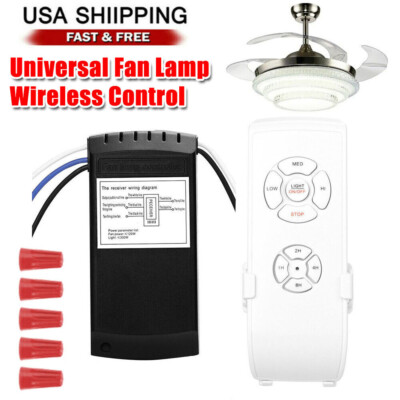 Universal Ceiling Fan Lamp Light Remote Control Receiver Kit Timing Wireless US