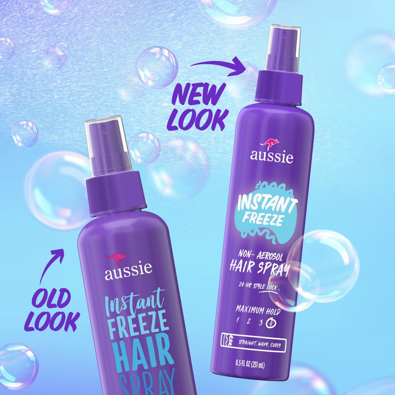 Instant Freeze Hair Spray for Curly Straight Hair with Instant Freeze Gel