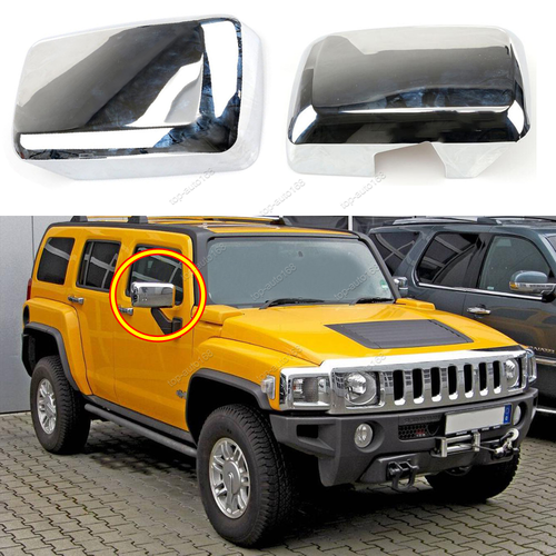 20062010 For Hummer H3 H3T ABS Chrome Side Rear View Mirror Cover Trim 2pcs eBay