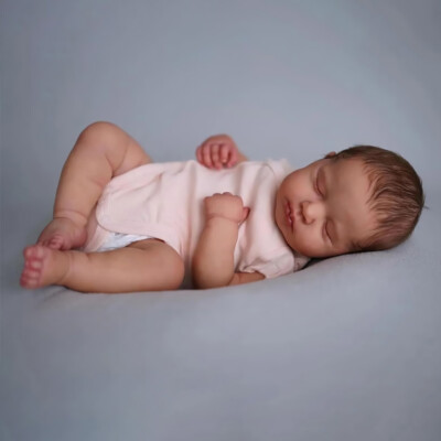 18In Real Reborn Sleeping Baby Dolls Lifelike Newborn Full Body Silicone Doll