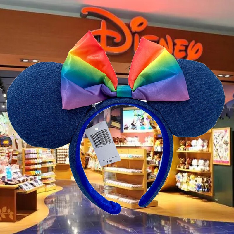 Disney Parks 2022 Minnie Mouse Pride Rainbow Bow Ears Headband New Tags Ship s-l400.jpg main image 4