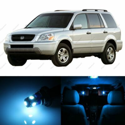 14 x ICE BLUE LED Lights Interior Package Deal For Honda PILOT 2003 - 2005 +TOOL