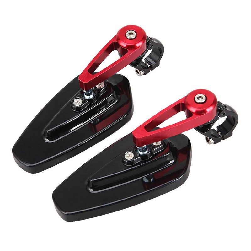 Universal 7/8" Handle Bar End Rear View Side Mirrors for Motorcycle Honda Yamaha