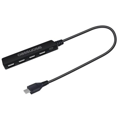 4-Port Micro USB HUB OTG Cable Adapter for Fire Stick 4K,Raspberry Pi Zero,Pl...