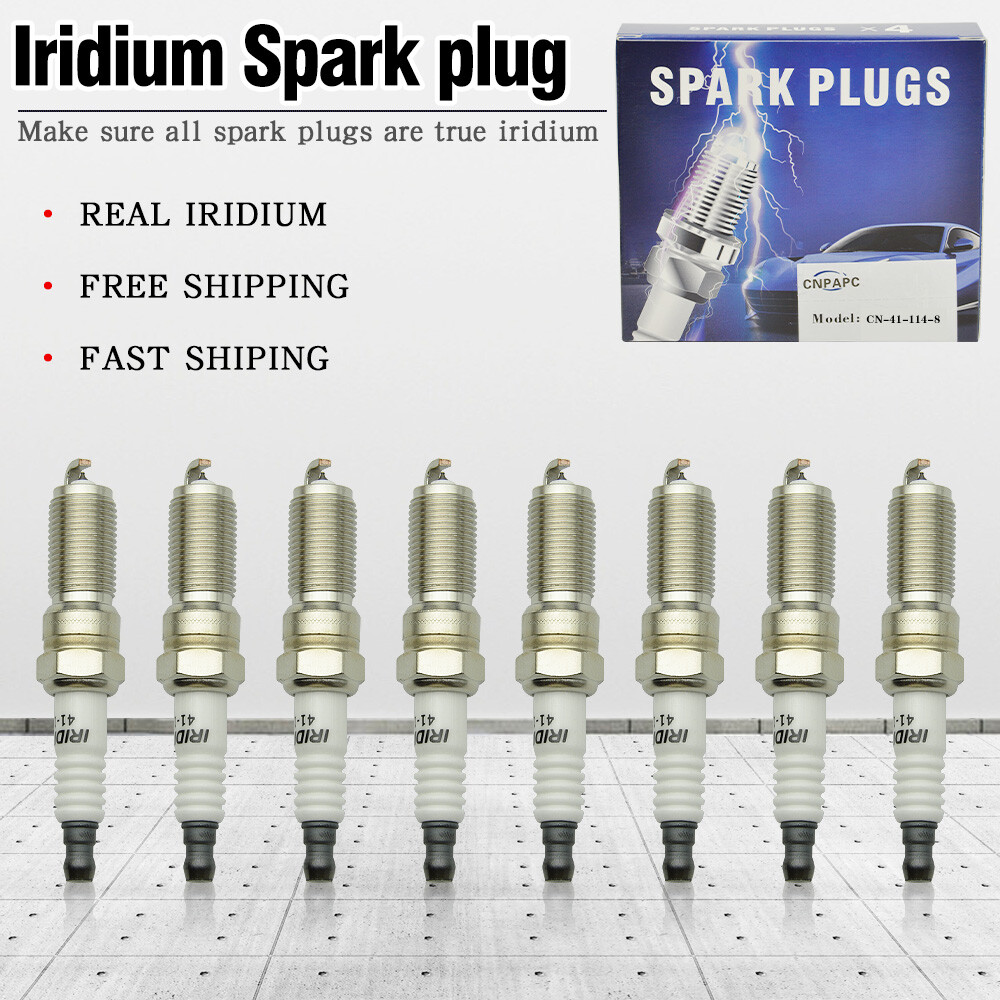 8X CNPAPC 12622441 41-114 Iridium Spark Plugs for 2016-17 Cadillac Chevrolet GMC
