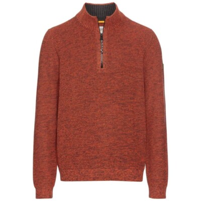Camel active Herren Strickpullover Troyer rot 4K06 409530 54 brick red
