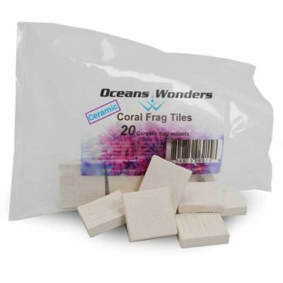Ceramic Coral Frag Tiles 1.25'' x 1.25'' (20 pc) - Oceans Wonders