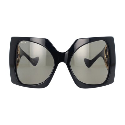 Pre-owned Gucci Gg1255s 001 Black/smoke 64mm Ja In Gray