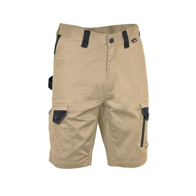 COFRA V619-0-00.Z56 KEDIRI Shorts, Khaki/Black, Size 56