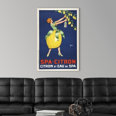 Spa Citron - Vintage Advertisement Canvas Wall Art Print, Lemons and Limes Home