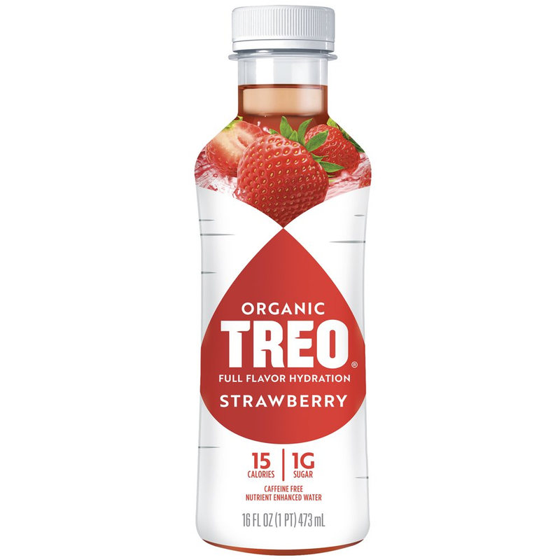 Treo Strawberry Flavored Birch Water - 16oz Bottle Naturally Hydrating Delicious