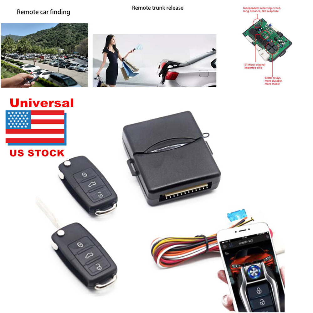 Remote Security Auto Central Locking Kit Door Lock Keyless App
