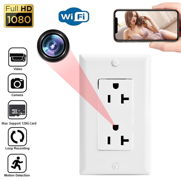 Wi-Fi enabled full HD spy camera outlet.
